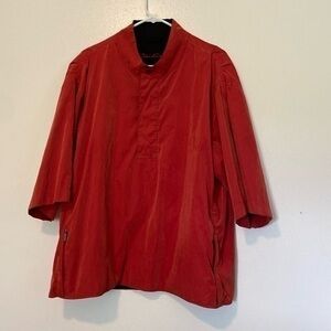Glen Echo mid zip button pocket red black shirt jacket xl